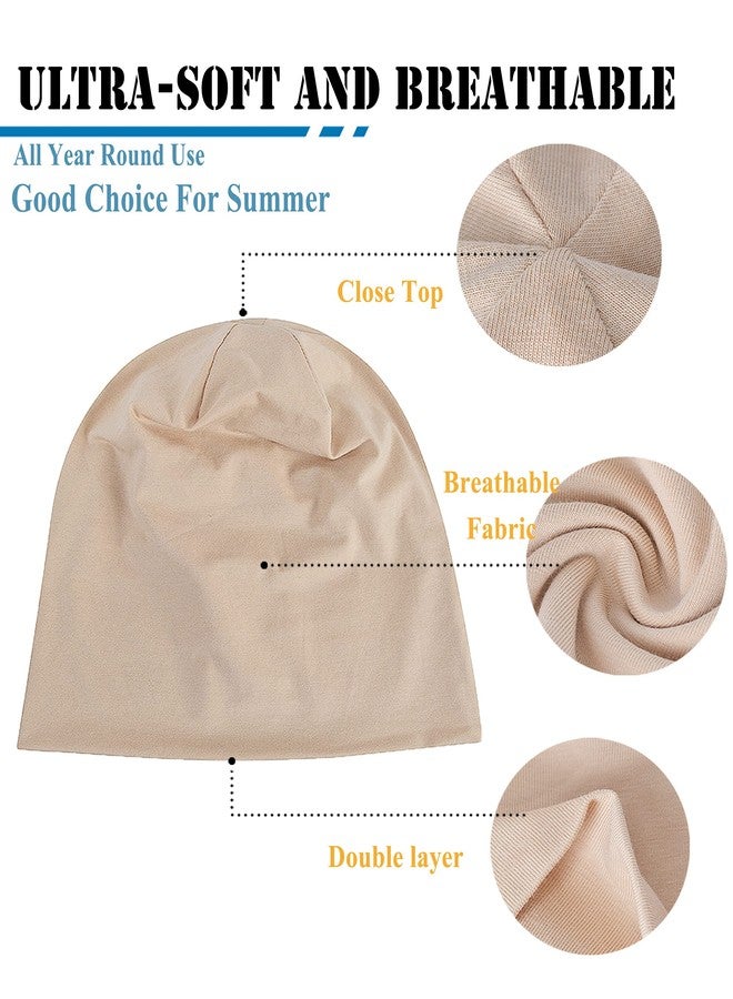 ELLEWIN Cotton Slouchy Beanie Hip-Hop Soft Lightweight Summer Running Beanie Adult Skull Hats Cap for Men Women - Image 3